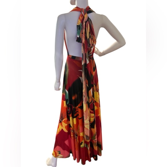 КОН КОН Womens Long One Shoulder
Convertible Wrap Infinity Floral Maxi Dress - Picture 9 of 11